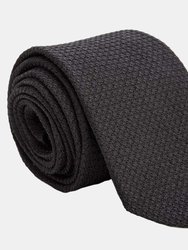 Ducale Black XL Silk Grenadine Tie  - Black