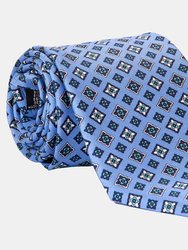 Empoli Azure Printed Silk Tie