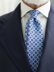 Empoli Azure Printed Silk Tie