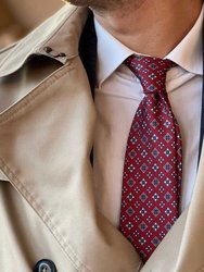 Empoli - Garnet Printed Silk Tie