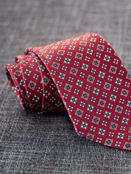 Empoli - Garnet XL Printed Silk Tie