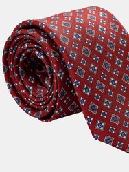 Empoli - Garnet XL Printed Silk Tie - Garnet