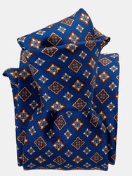 Empoli - Lapis Printed Silk Tie - Lapis