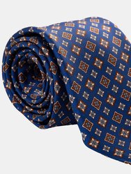 Empoli Lapis XL Printed Silk Tie  - Lapis