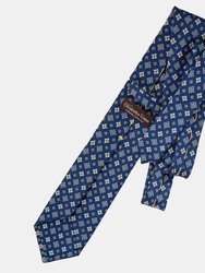 Empoli Navy XL Printed Silk Tie