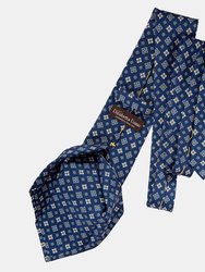 Empoli Navy XL Printed Silk Tie