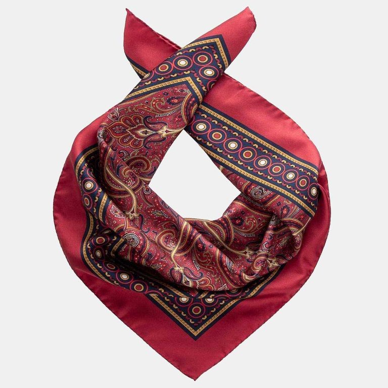 Espada Red Silk Neckerchief - Red