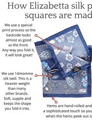 Farnese Merlot Large Silk Pocket Square