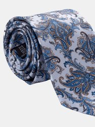 Firenze Blue Printed Silk Tie