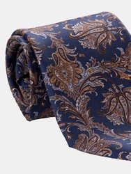 Firenze Navy Printed Silk Tie