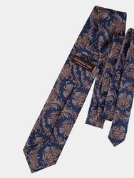 Firenze Navy Printed Silk Tie