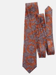 Firenze Rust XL Printed Silk Tie