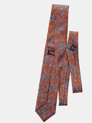 Firenze Rust XL Printed Silk Tie