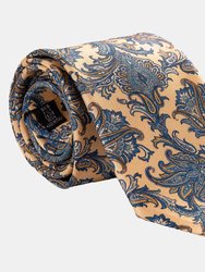 Firenze Yellow Printed Silk Tie