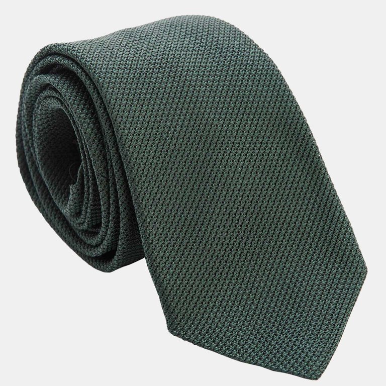 Foresta Forest Green XL Silk Grenadine Tie - Forest Green