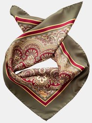 Frascati Olive Silk Neckerchief - Olive