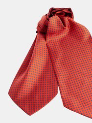 Lecco Silk Ascot Cravat Tie - Red