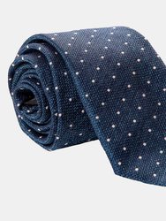 Mattei Blue Silk Grenadine Tie