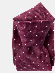 Mattei Burgundy Silk Grenadine Tie - Burgundy