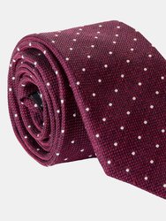 Mattei Burgundy Silk Grenadine Tie