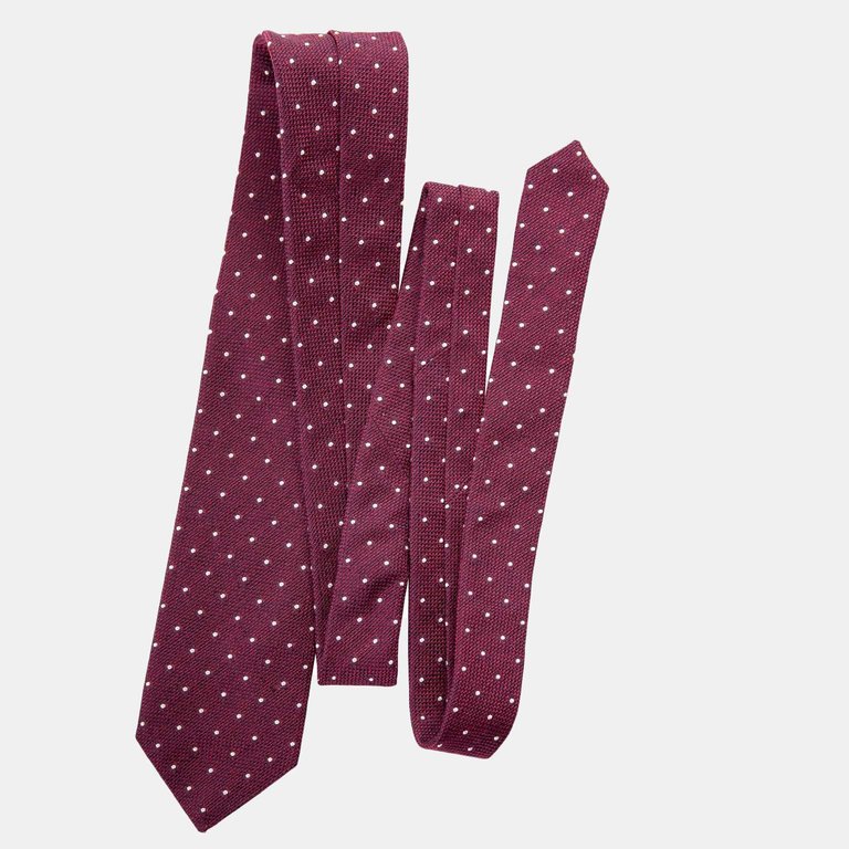 Mattei Burgundy Silk Grenadine Tie