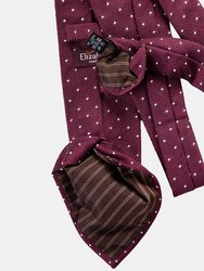 Mattei Burgundy Silk Grenadine Tie