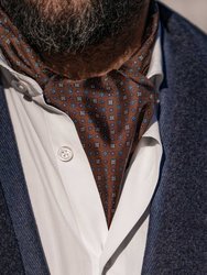 Navona Chocolate Silk Ascot Cravat Tie