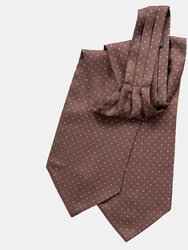 Navona Chocolate Silk Ascot Cravat Tie