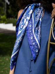 Parigi Blue Silk Foulard