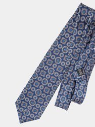 Ravenna Royal Blue XL Printed Silk Tie