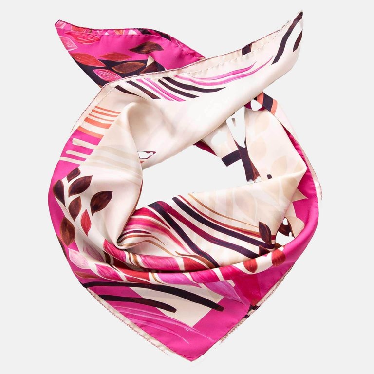 Rita Pink Silk Foulard - Pink