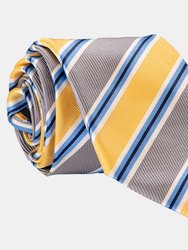 Romano Yellow XL Silk Jacquard Tie - Yellow