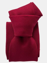 Rosso Dark Red Silk Grenadine Tie - Dark Red