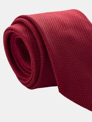 Rosso Dark Red Silk Grenadine Tie