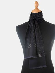 Savona Black Silk Opera Scarf