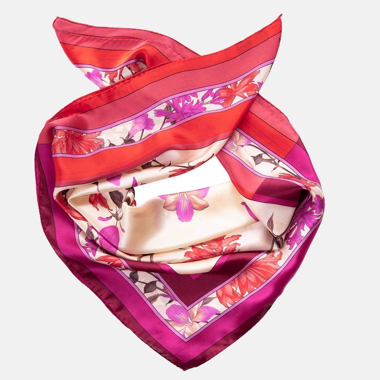 Serena Fuchsia Silk Foulard - Fuchsia