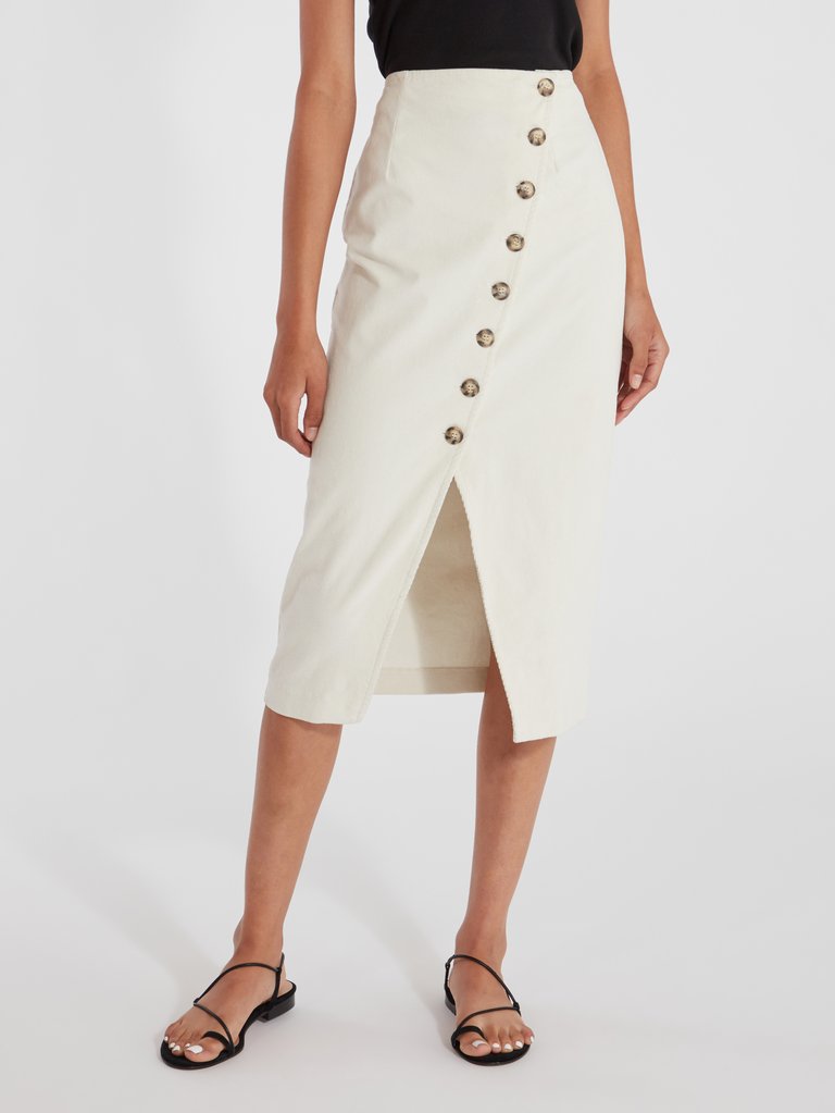 Karina Corduroy Midi Skirt