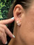 14K And Diamond Leaf Single Stud Earring