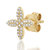 14K And Diamond Petal Single Stud Earring - Gold