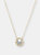 14K + Sterling Silver Small "Pyramid" Pendant With Diamonds - Sterling Silver