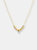 14K Yellow Gold Bead Necklace With Diamond Drop - Yellow Gold