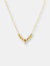 14K Yellow Gold Bead Necklace With Diamond Drop - Yellow Gold