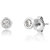 14K Yellow Or White Gold Single Bezel Diamond Stud Earrings - White Gold