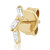 14K "Zig Zag" Baguette Diamond Single Stud Earring