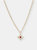 "Celestial" 14K Gold Tiny North Star Pendant With Diamond, Ruby, Sapphire - Ruby