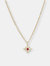 "Celestial" 14K Gold Tiny North Star Pendant With Diamond, Ruby, Sapphire - Ruby