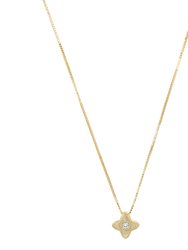 Diamond Slide Pendant - Star - Gold