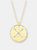 "Liquid Metal" 14K Gold Crossed Arrows Friendship Medallion With Diamond - Gold