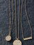 "Liquid Metal" 14K Gold Crossed Arrows Friendship Medallion With Diamond