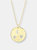 "Liquid Metal" 14K Gold " To The Moon And Back Medallion" With Diamonds - Gold